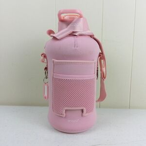 Shazo 2.2L Water Bottle With Straw Pink Built-in Wallet Name Tag Key Holder